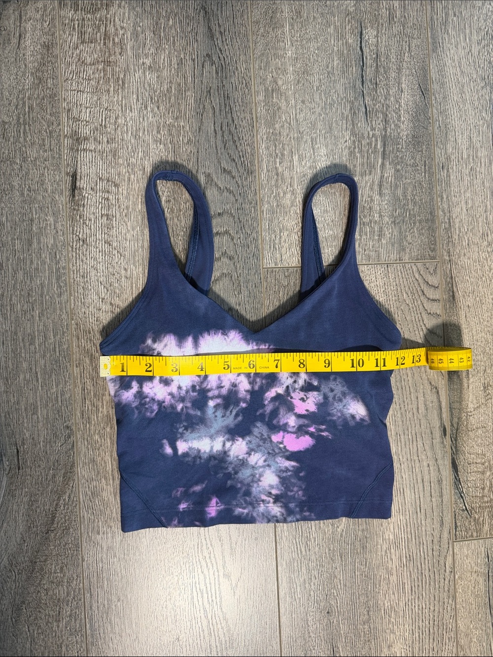 lululemon athletica Navy with Pink Tie-Dye Crop Workout Bra - Picture 4 of 8